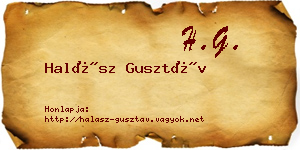 Halász Gusztáv névjegykártya