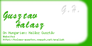 gusztav halasz business card