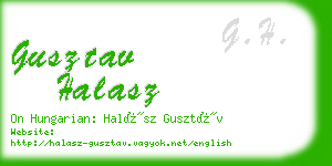 gusztav halasz business card